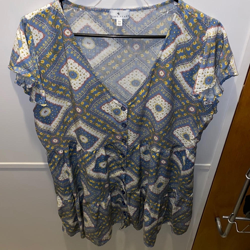 true craft patterned top